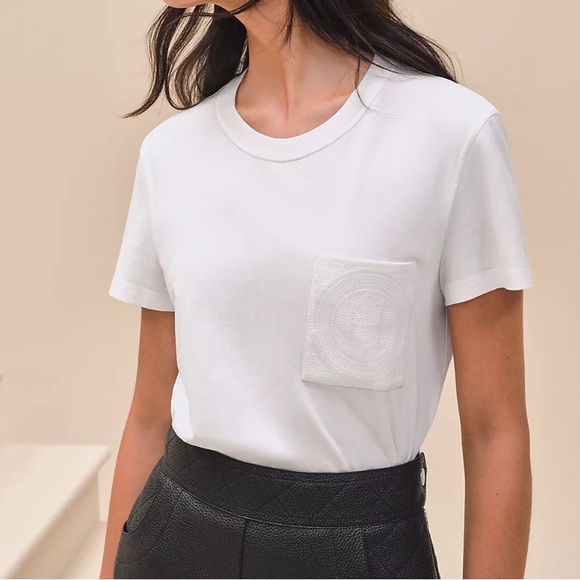 Brand new Hermes’ embroidered pocket tshirt size 34 - Picture 1 of 10